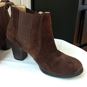 Nine West Brown Suede Ankle Boots